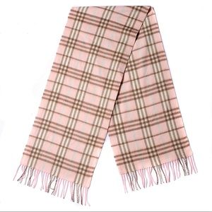 Authentic Burberry Cashmere Pink Nova Check Scarf